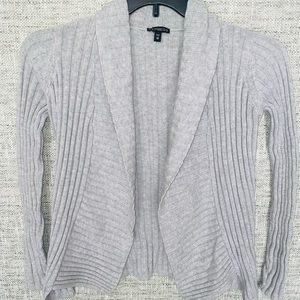 Express Women's Cardigan Knitted Sweater Open Front Long Sleeve Gray Size XS